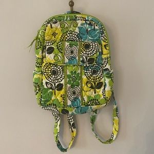 Vera Bradley mini backpack green yellow